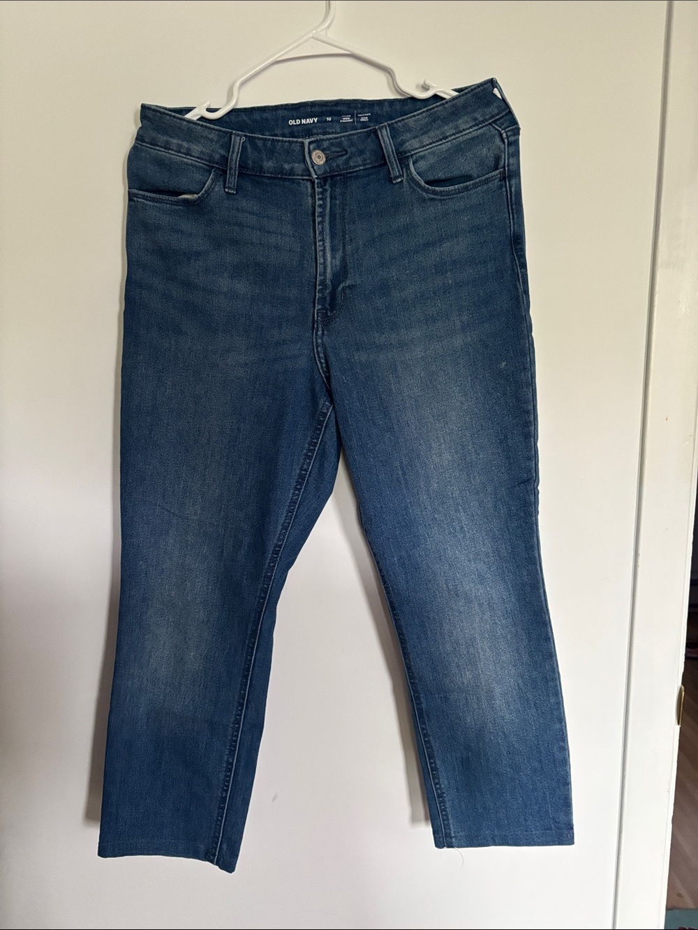 Old Navy Medium Blue Straight-Leg Jeans